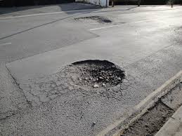 A road pothole
