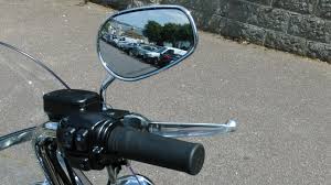 Motorcycle mirrors have a blind spot