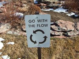 When riding, go with the flow